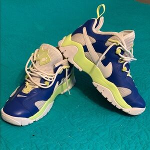 Nike Air Kids Blue and Green Sneakers